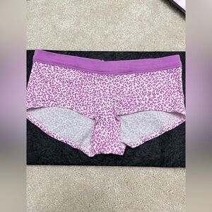 2011 Victoria’s Secret Purple Leopard Print Modal Cotton Boyshort Panties Small